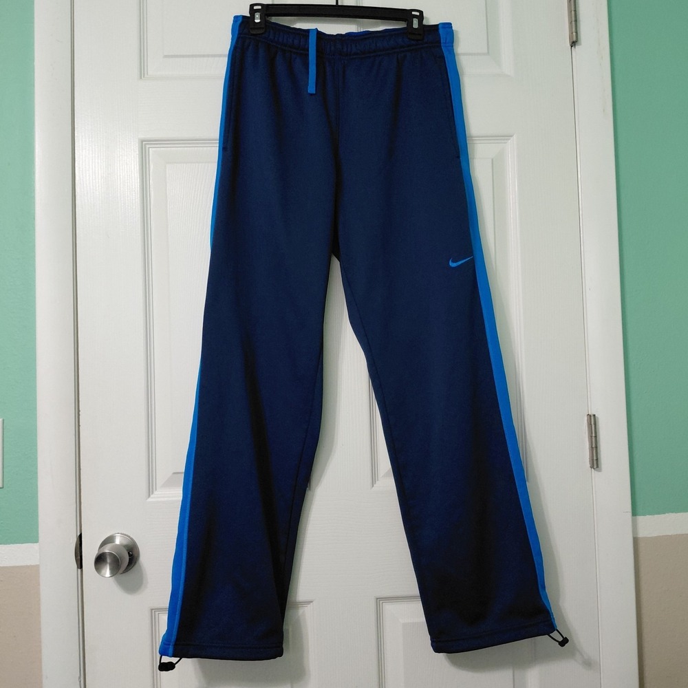 Nike Therma-Fit Sweatpant Men's M Blue Polyester Fleece-Lined Tapered Running